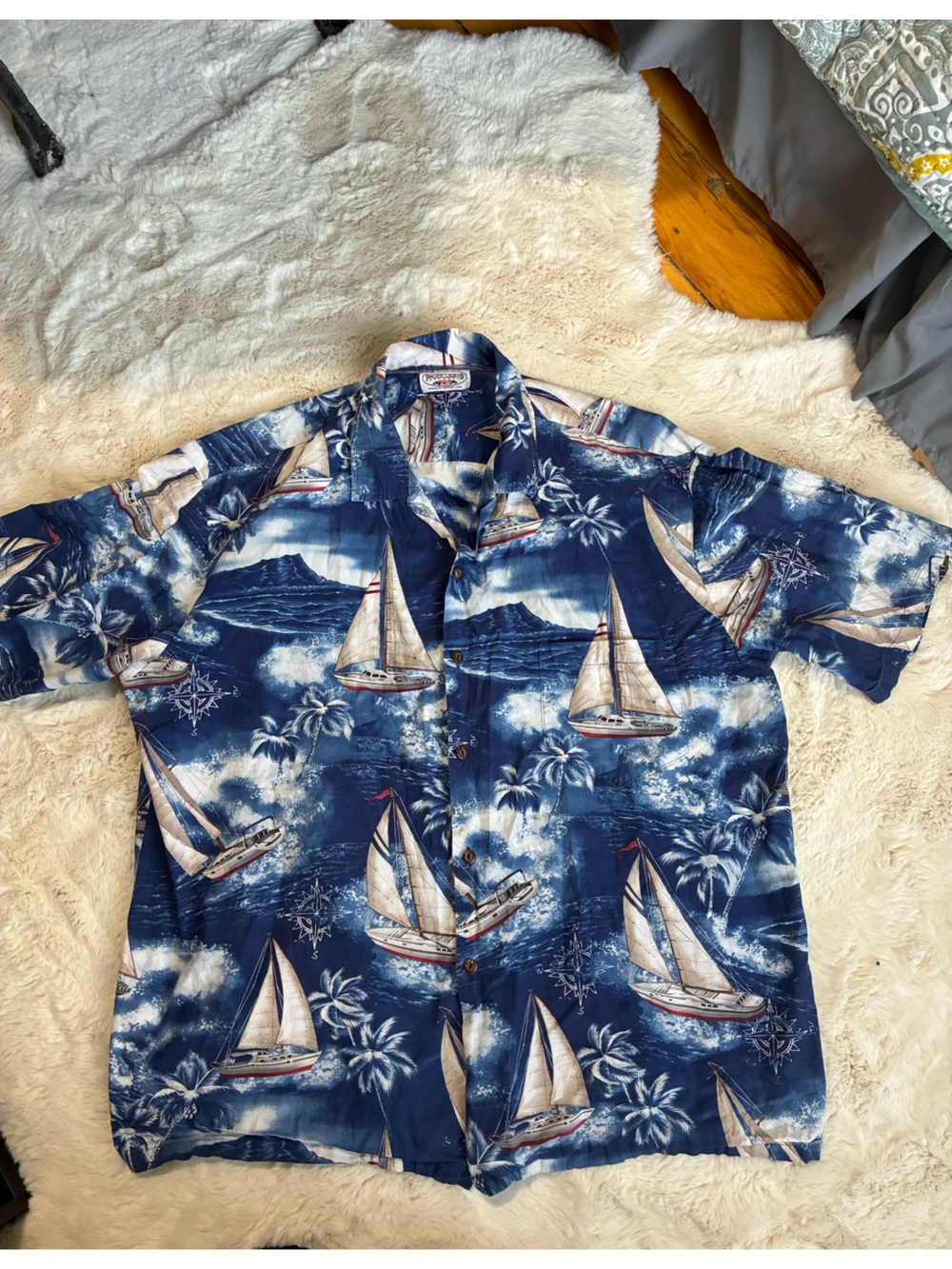 Pacific Legend Cotton Sailing Hawaiian Shirt Mari in Hawaii